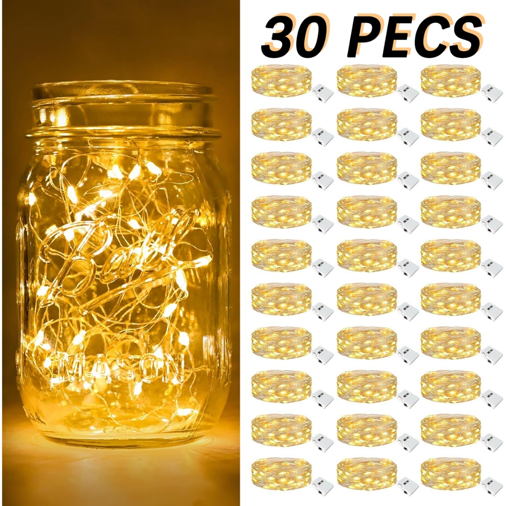 30 Fio Luzes De Fada Led 2 ou 3 Metros Para Estantes Festa Em Casa De Casamento Decoração De Natal