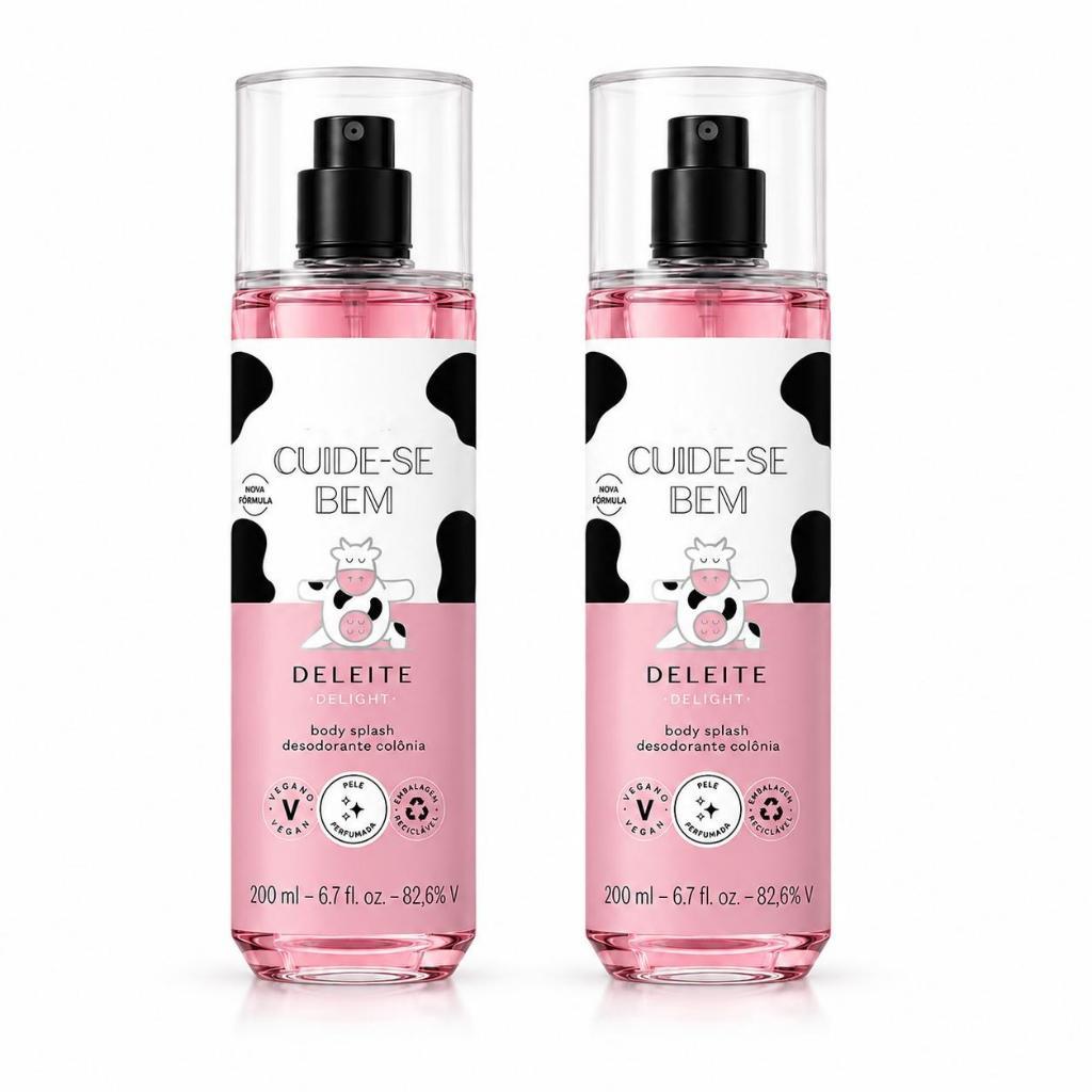 2 Body Splash Feminino  200ml + Colônia Desodorante Corporal - Aroma Doce Gourmand