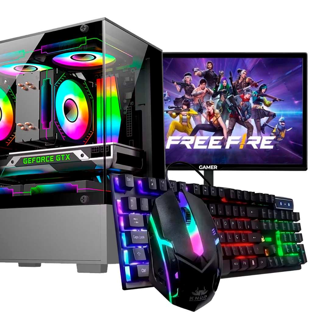Computador Gamer Intel Core I5 8gb Ram SSD 120GB Gamer GT 210 + Monitor 15"