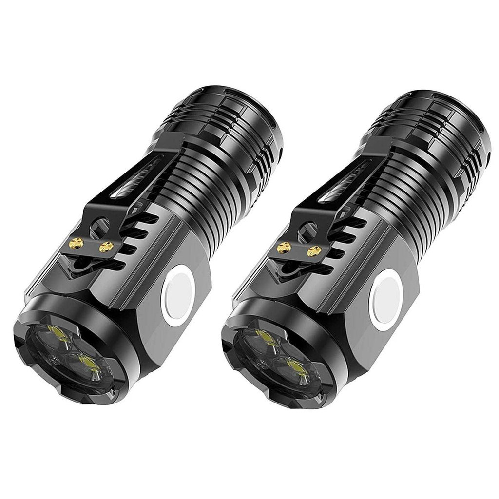 Mini Lanterna Magnetico De Mão Com imã Pequena Luz Forte Brilhante Recarregável Com Base GT-966