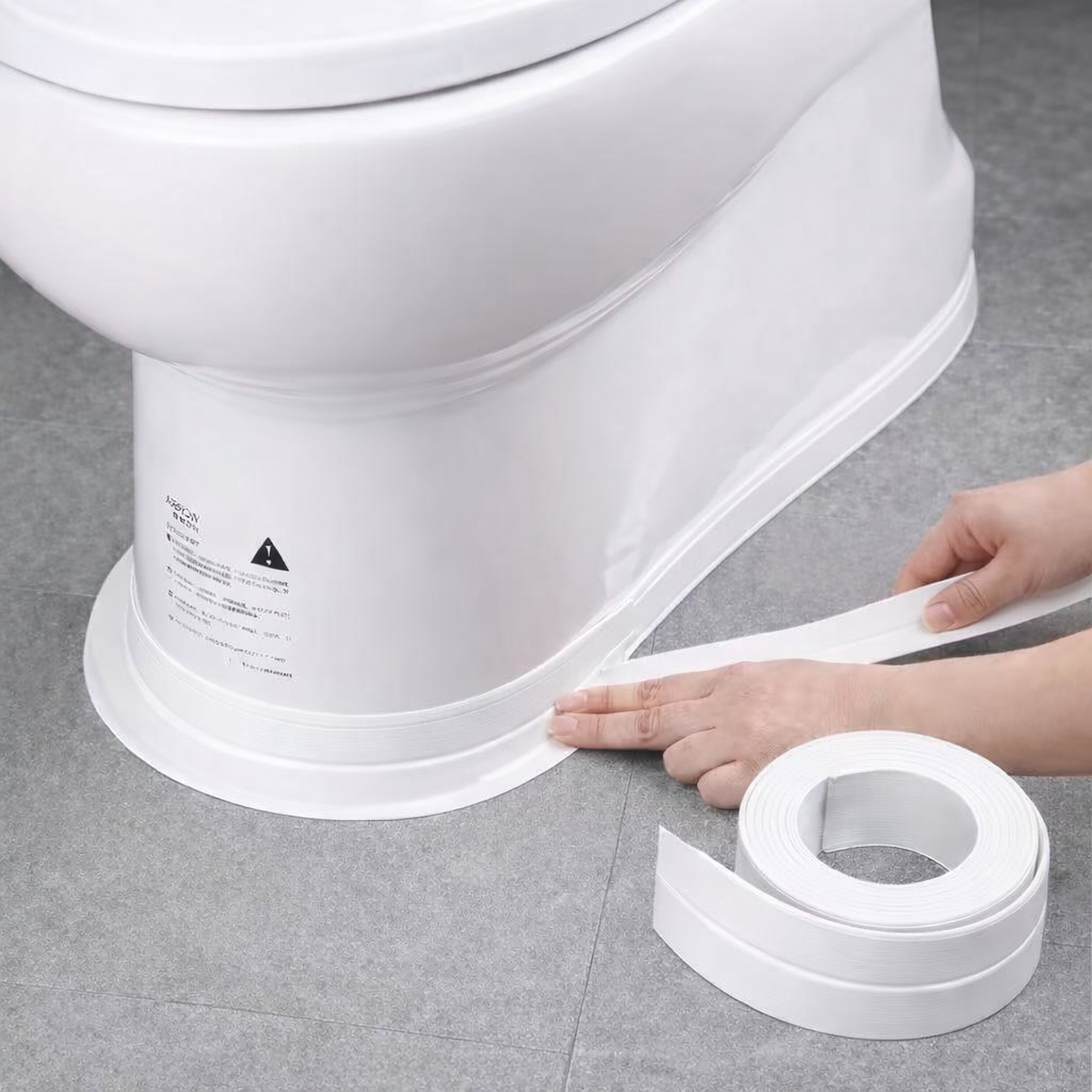 Fita Adesiva de Vedação PVC Autoadesiva Impermeável Anti-Infiltração para Pia, Box, Cozinha e Banheiro